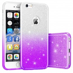 Bad luck contact rotary Husa iPhone 6, 6S Gradient Color TPU Sclipici - Mov - CatMobile